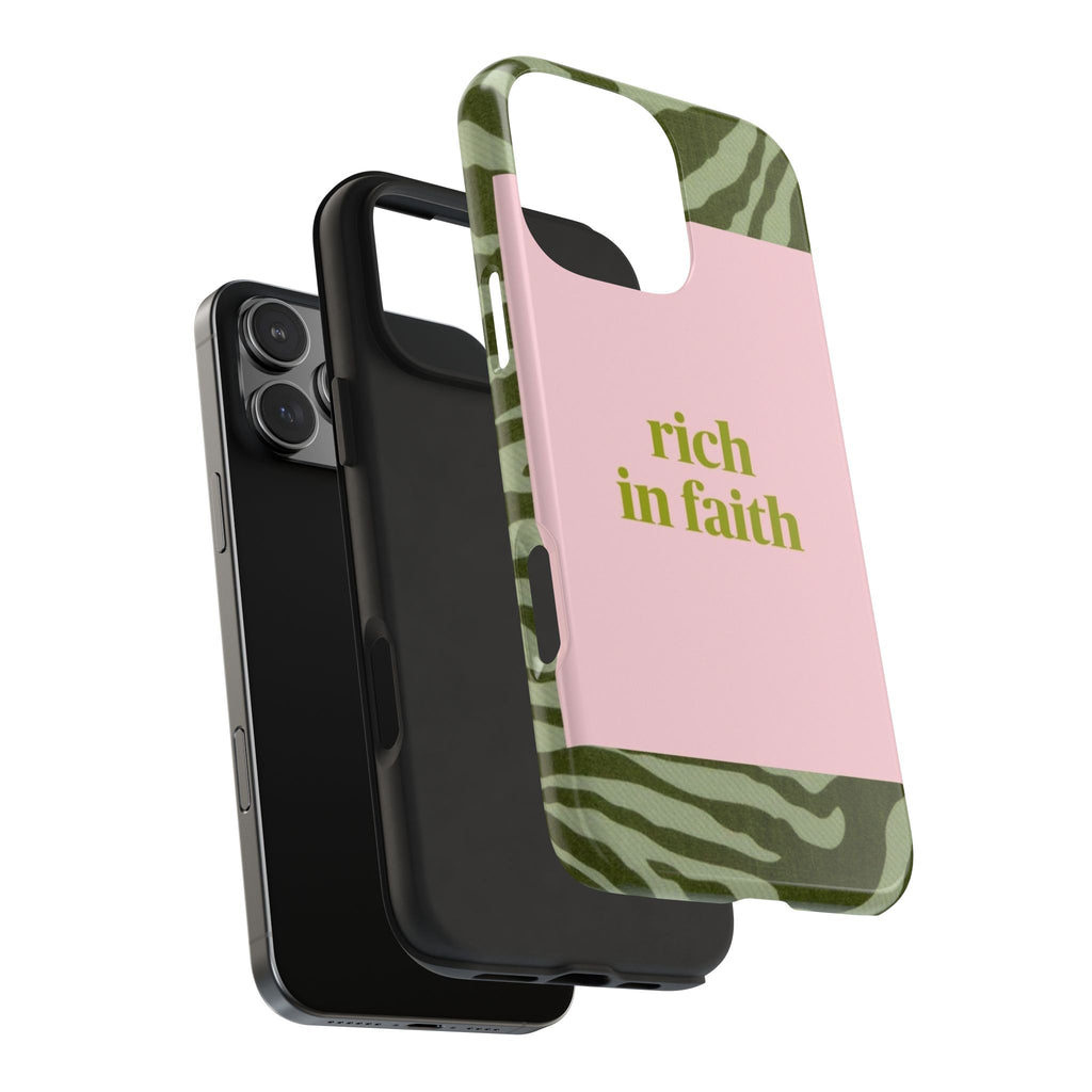RICH IN FAITH PHONE CASE