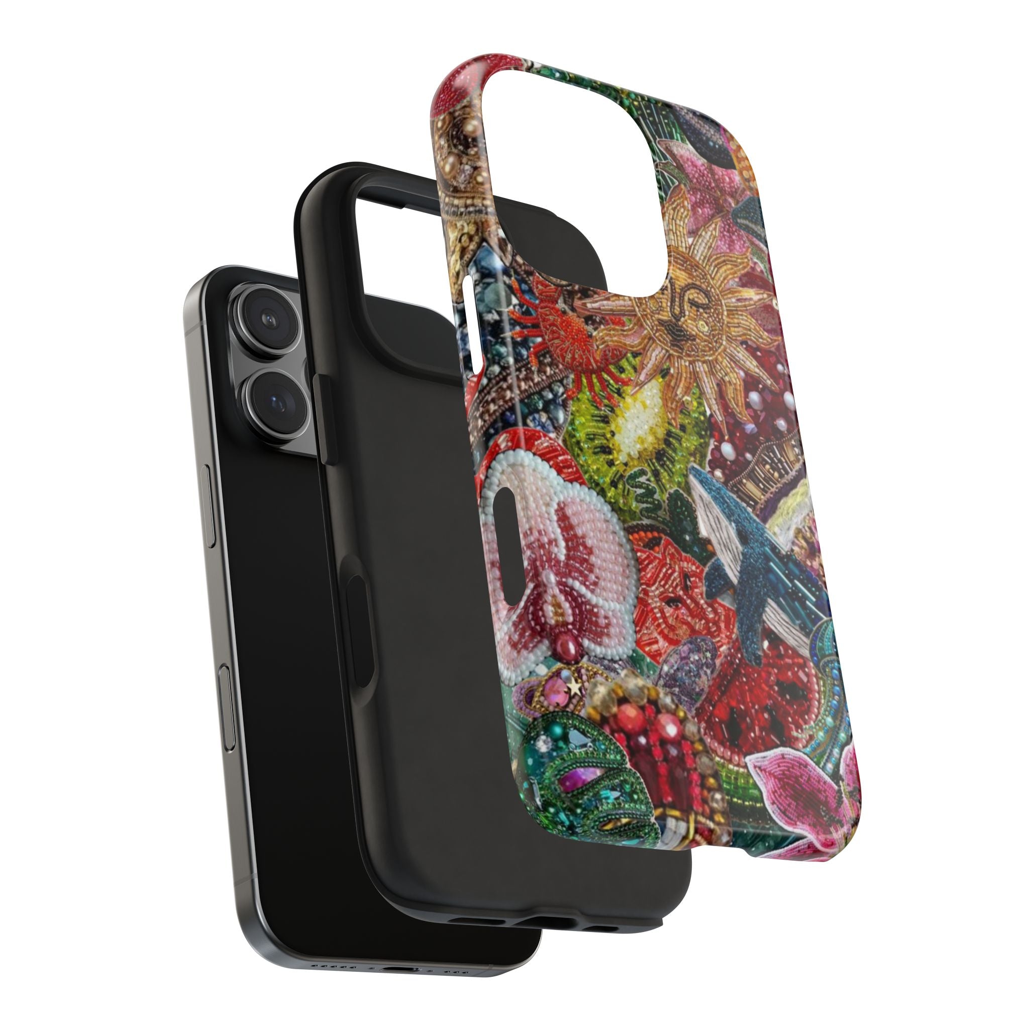 TEAL COQUETTE EMBELLISHMENTS PHONE CASE