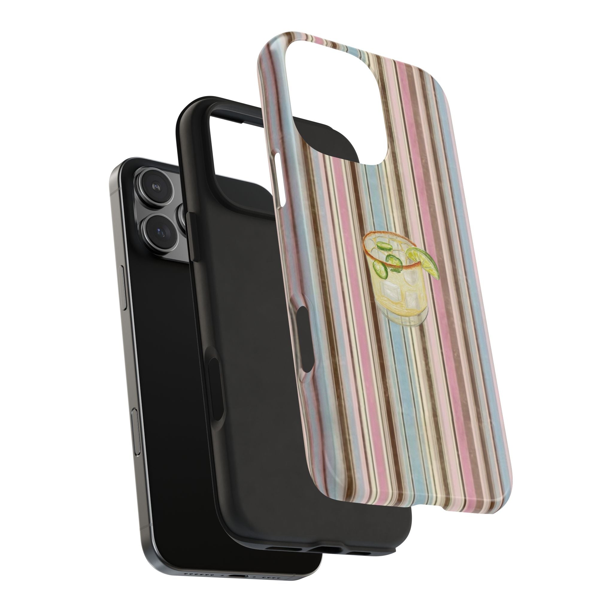 VINTAGE STRIPES SPICY MARG PHONE CASE