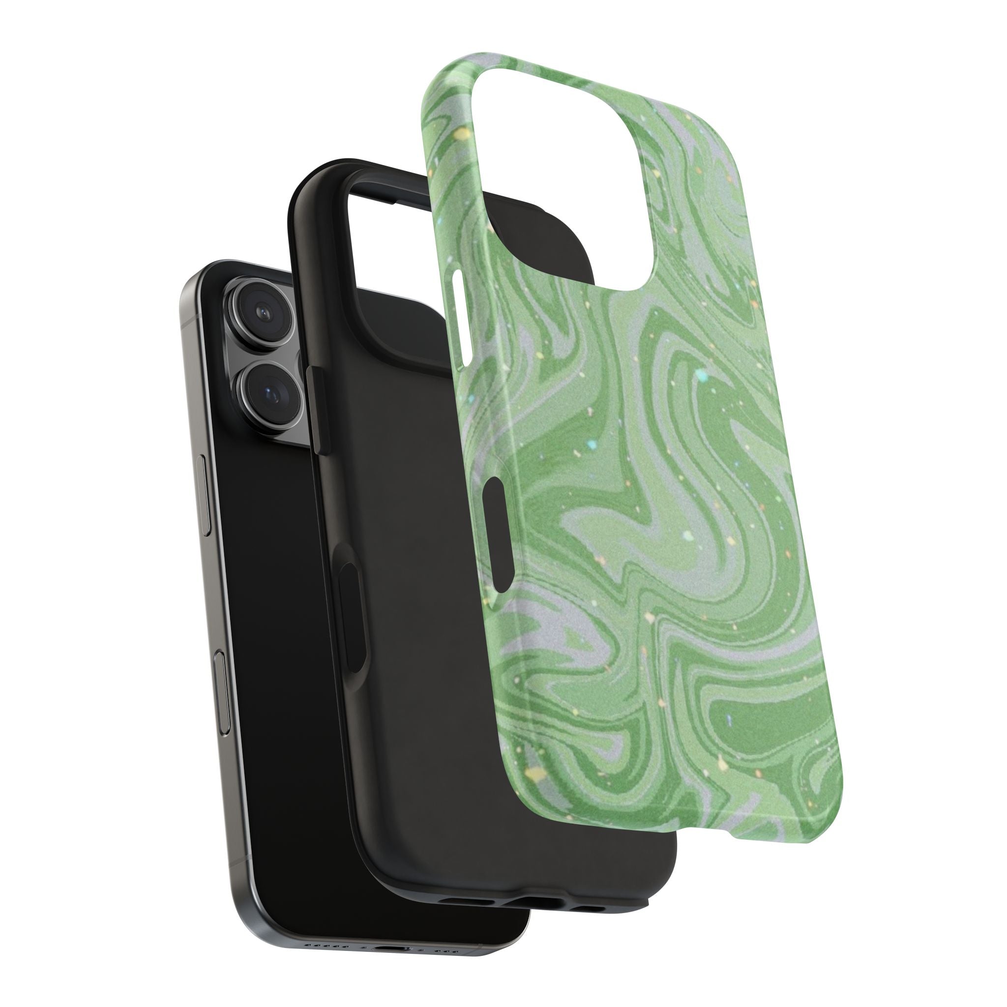 GREEN CELESTIAL SWIRL PHONE CASE