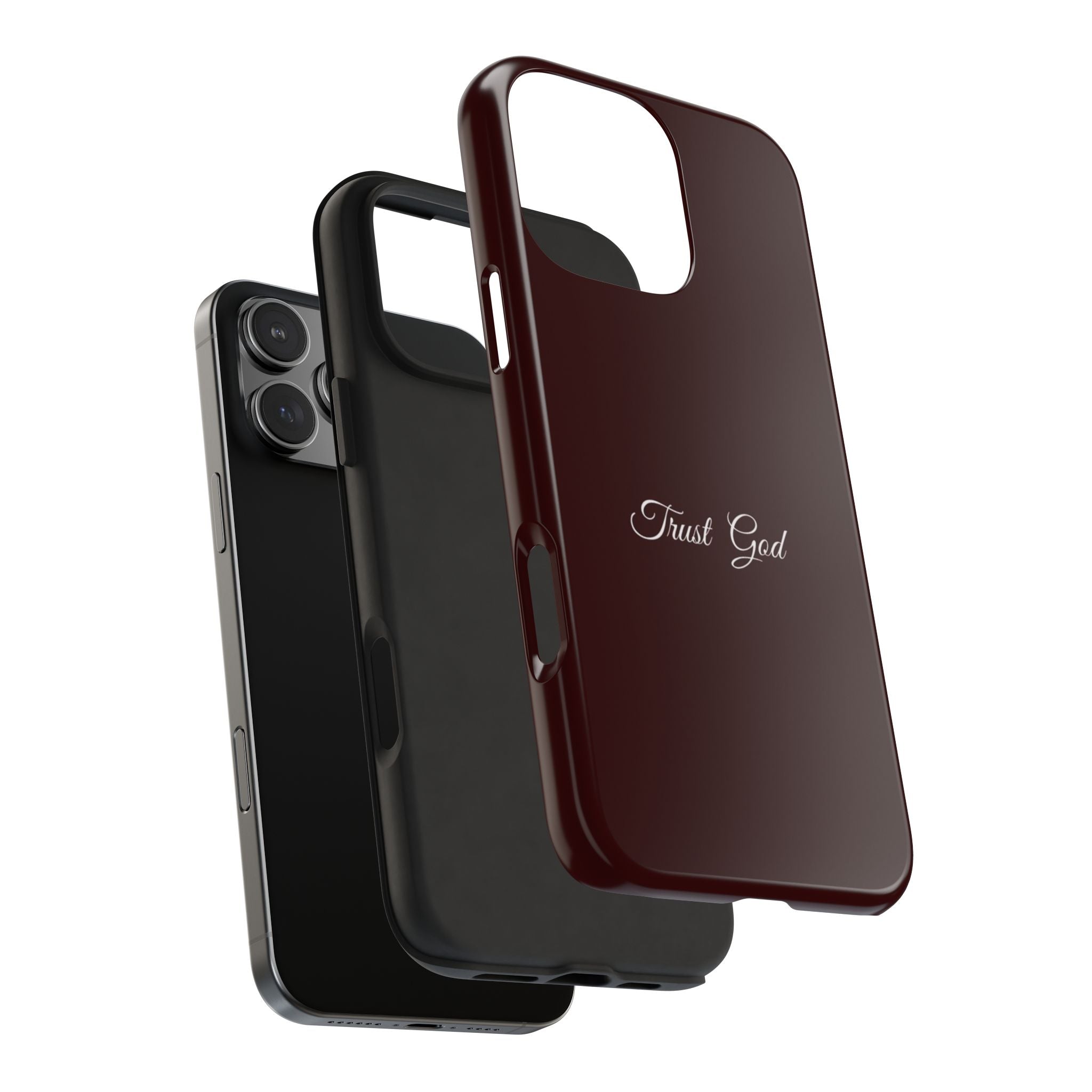 PLUM TRUST GOD MINIMALIST PHONE CASE