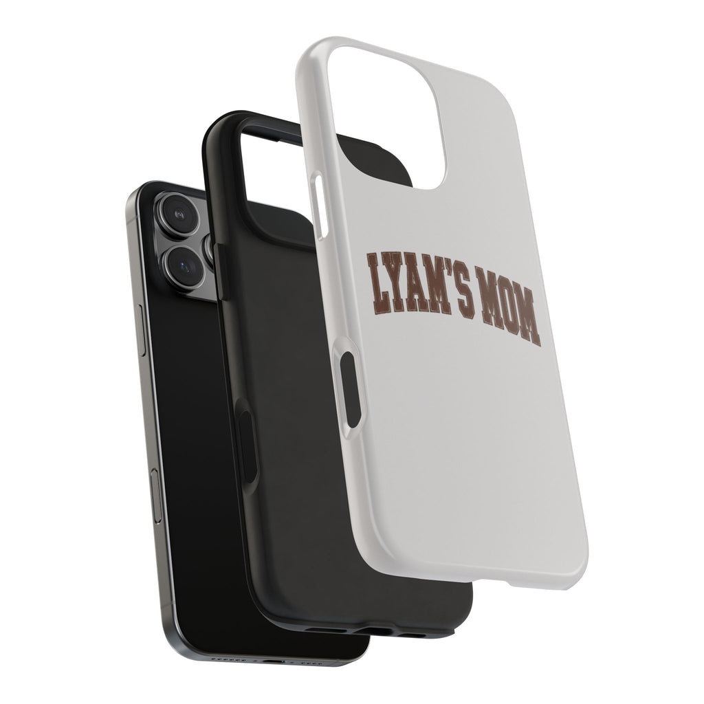 PERSONALIZED NAME CUSTOM GRAY BROWN VARSITY PHONE CASE