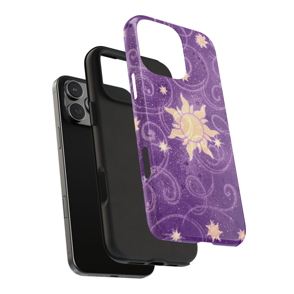 PURPLE WHIMSY SUN PHONE CASE