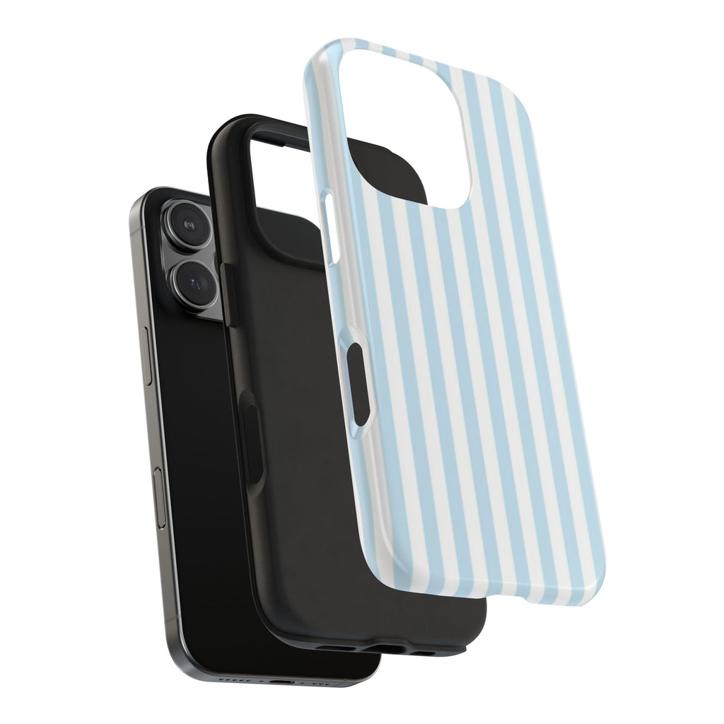 BLUE POOLSIDE STRIPED PHONE CASE