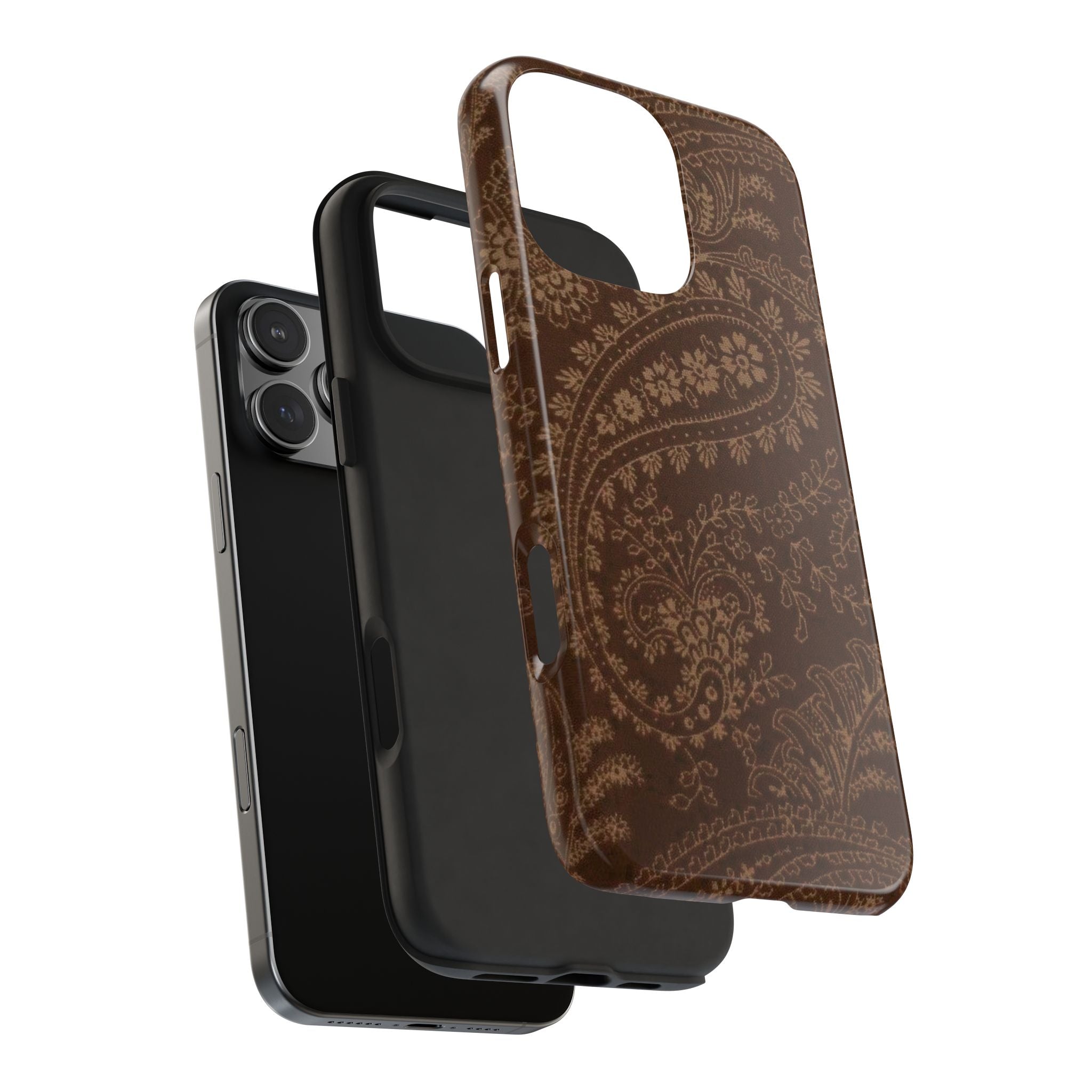 BROWN MINIMALIST BANDANA PHONE CASE