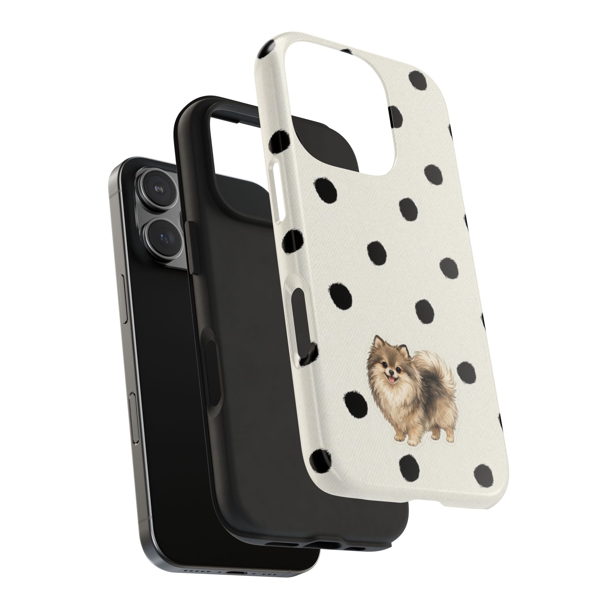 POMERANIAN POLKA DOTS PHONE CASE