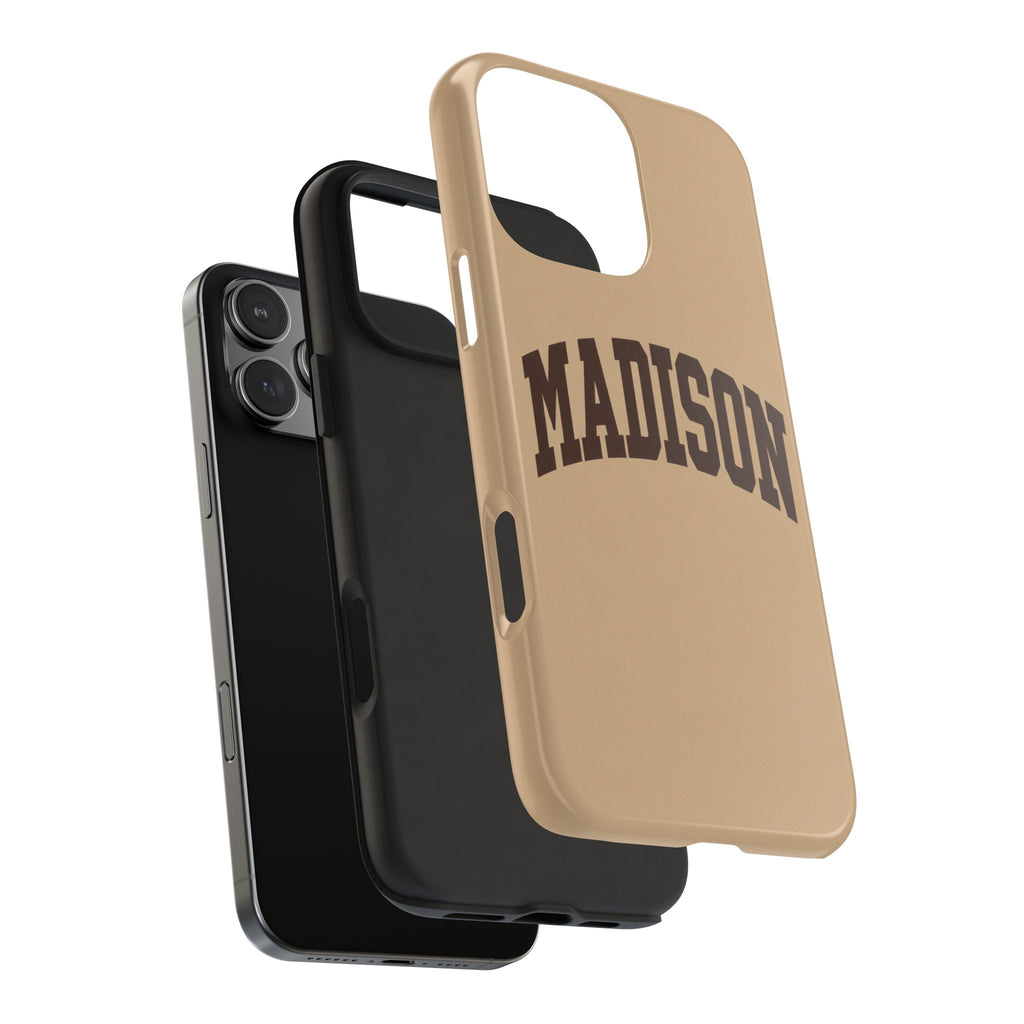 PERSONALIZED NAME CUSTOM BROWN VARSITY PHONE CASE