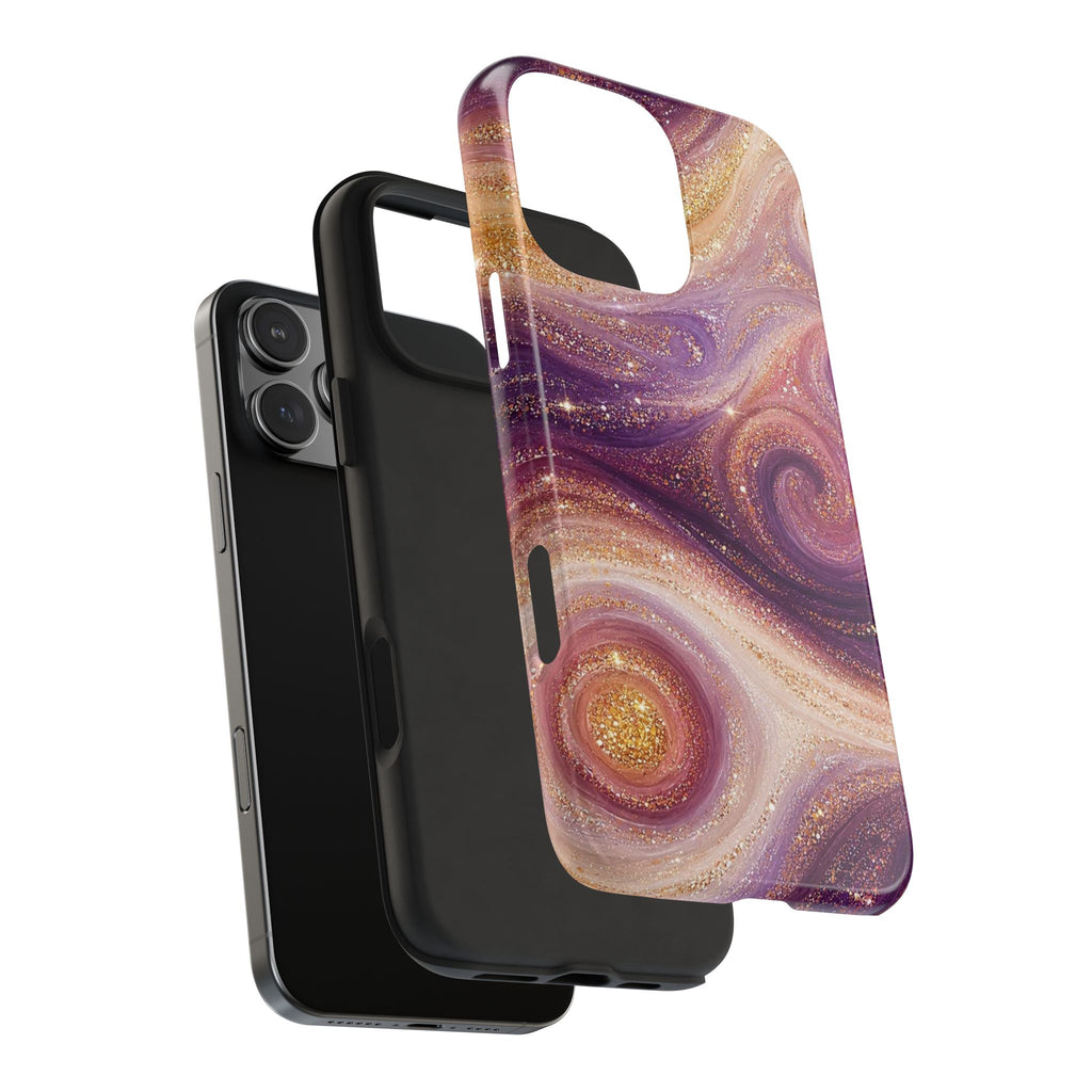 VIOLET GOLD SWIRL PHONE CASE