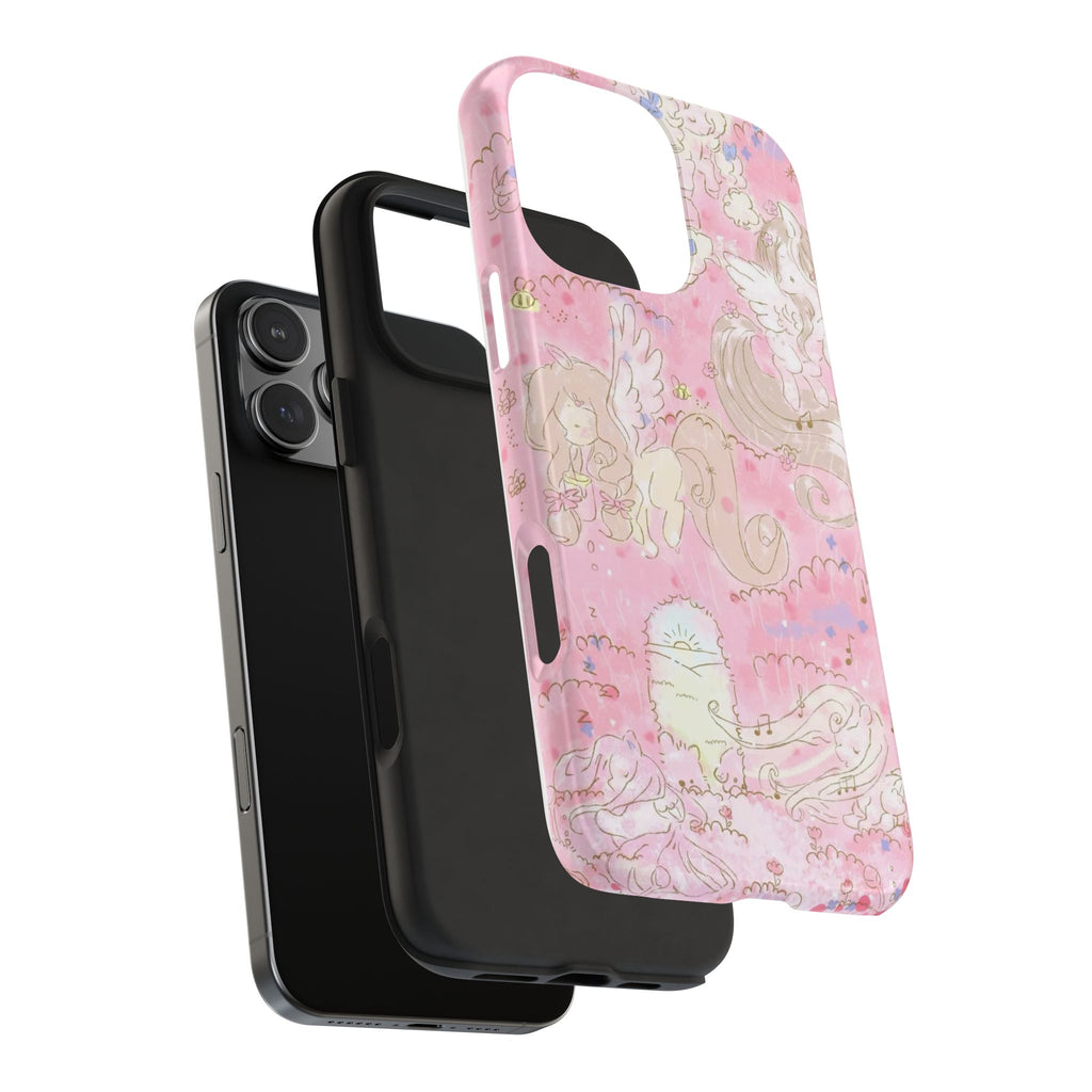 PINK WHIMSY PONY ANGEL PHONE CASE