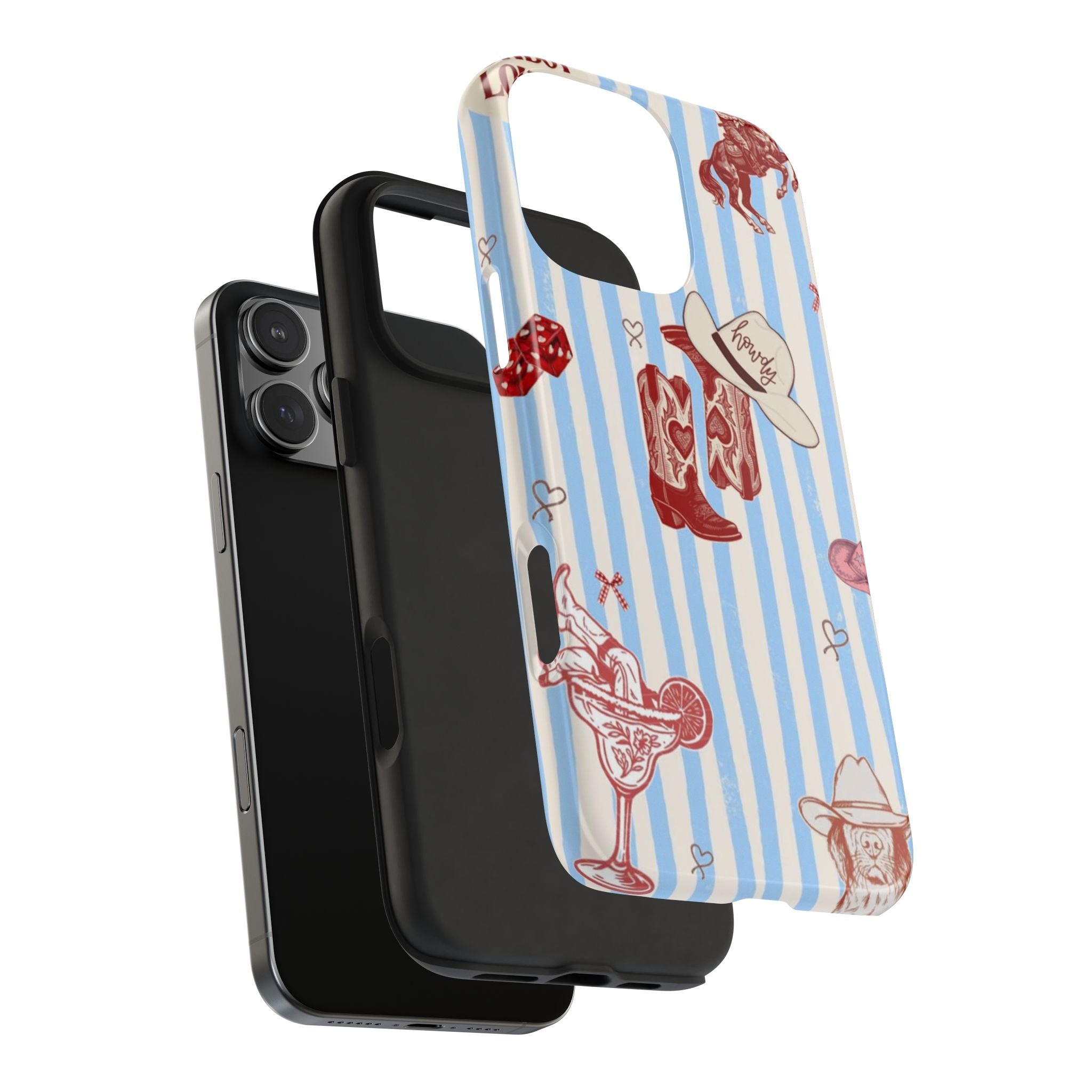 BLUE STRIPES COWBOY LOVER PHONE CASE