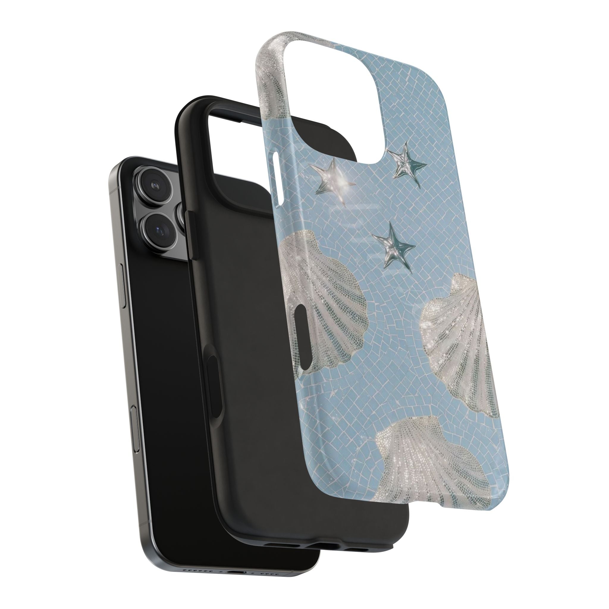 BLUE MOSAIC SEA SHELLS PHONE CASE