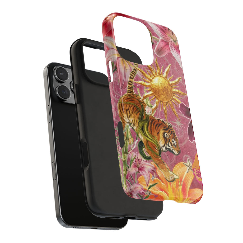 WHIMSY TIGER GOLD SUN PHONE CASE
