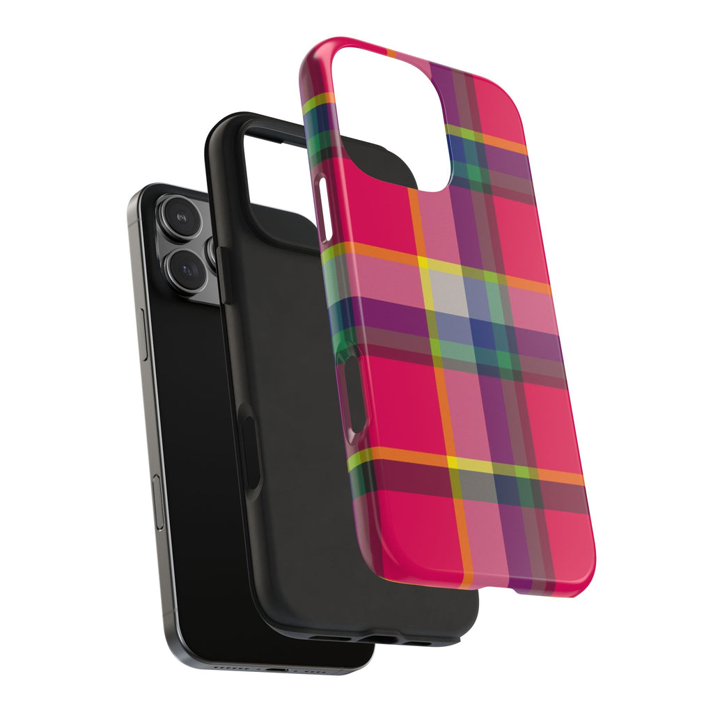 KENNEDY PLAID STRIPES PHONE CASE