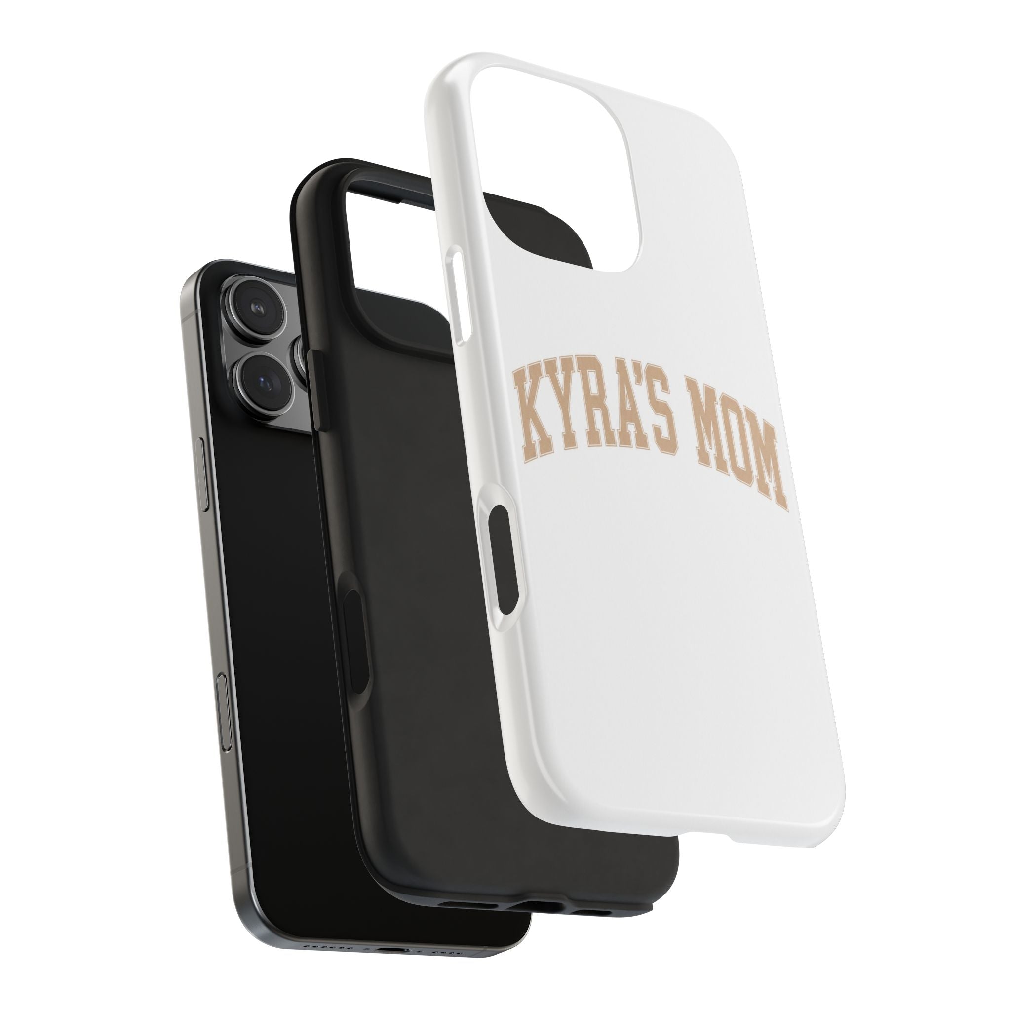 PERSONALIZED NAME CUSTOM WHITE BEIGE VARSITY PHONE CASE