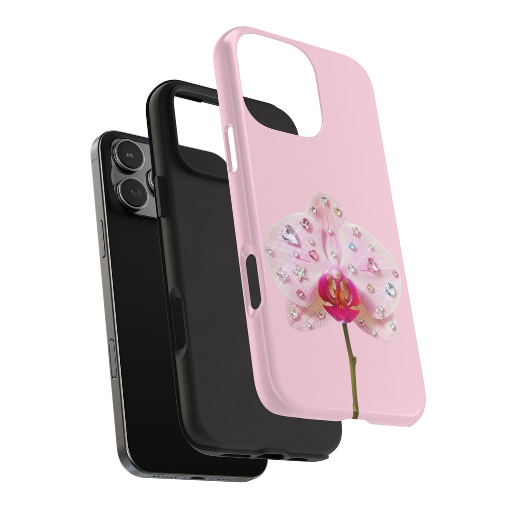 PINK BEDAZZLED FLOWER PHONE CASE