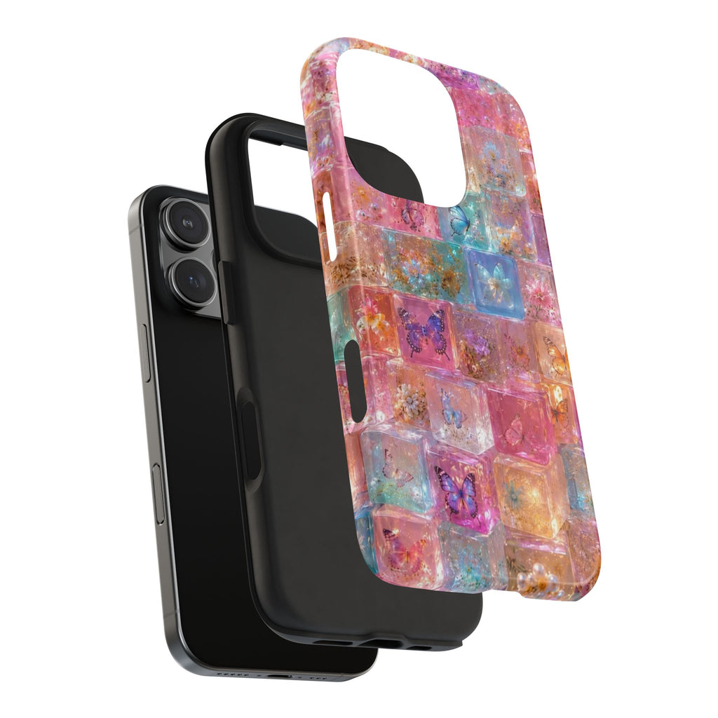 IRIDESCENT BUTTERFLY MOSAIC PHONE CASE
