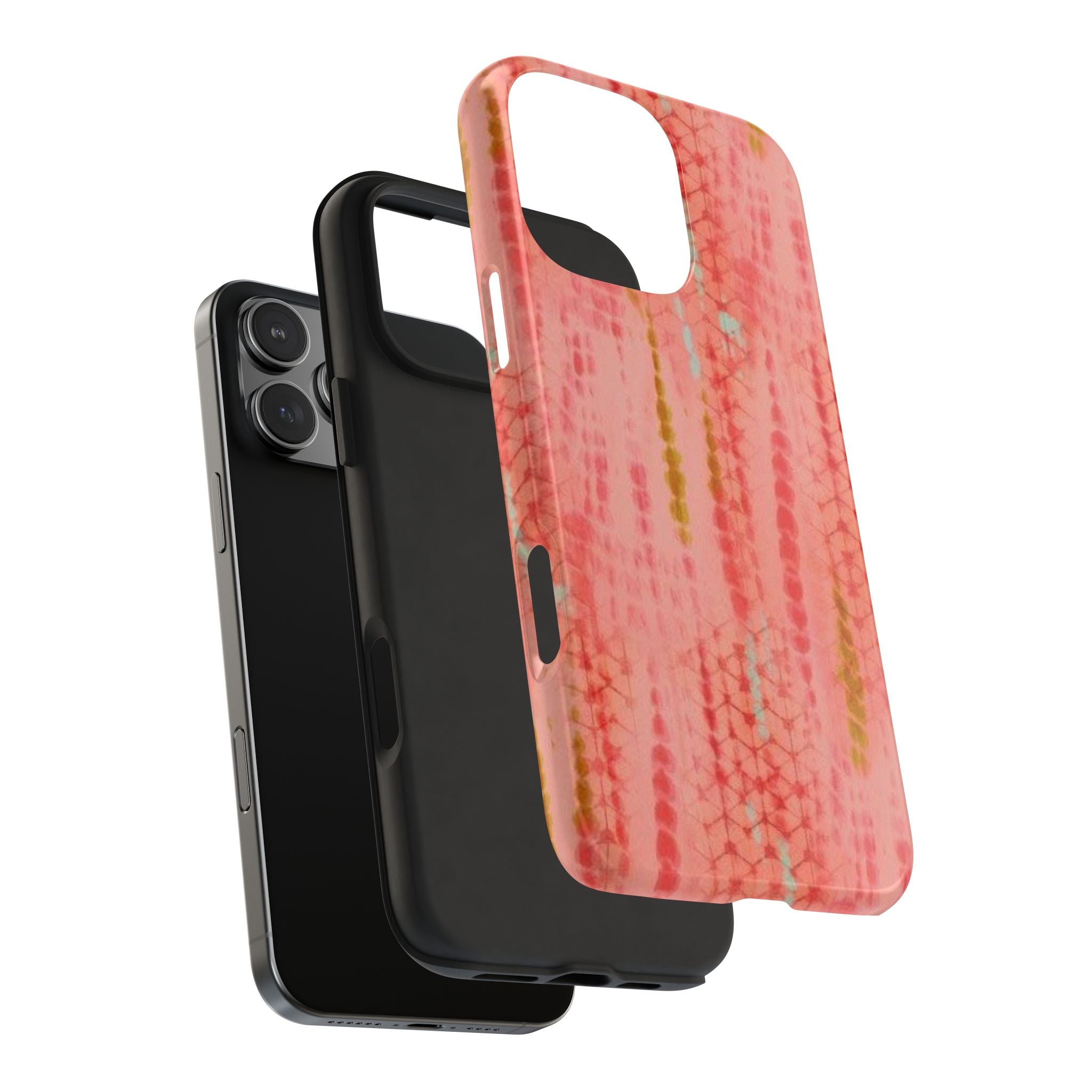 CORAL TIE DYE PHONE CASE