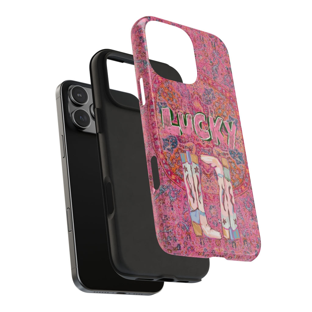 MY LUCKY BOOTS COWGIRL PHONE CASE