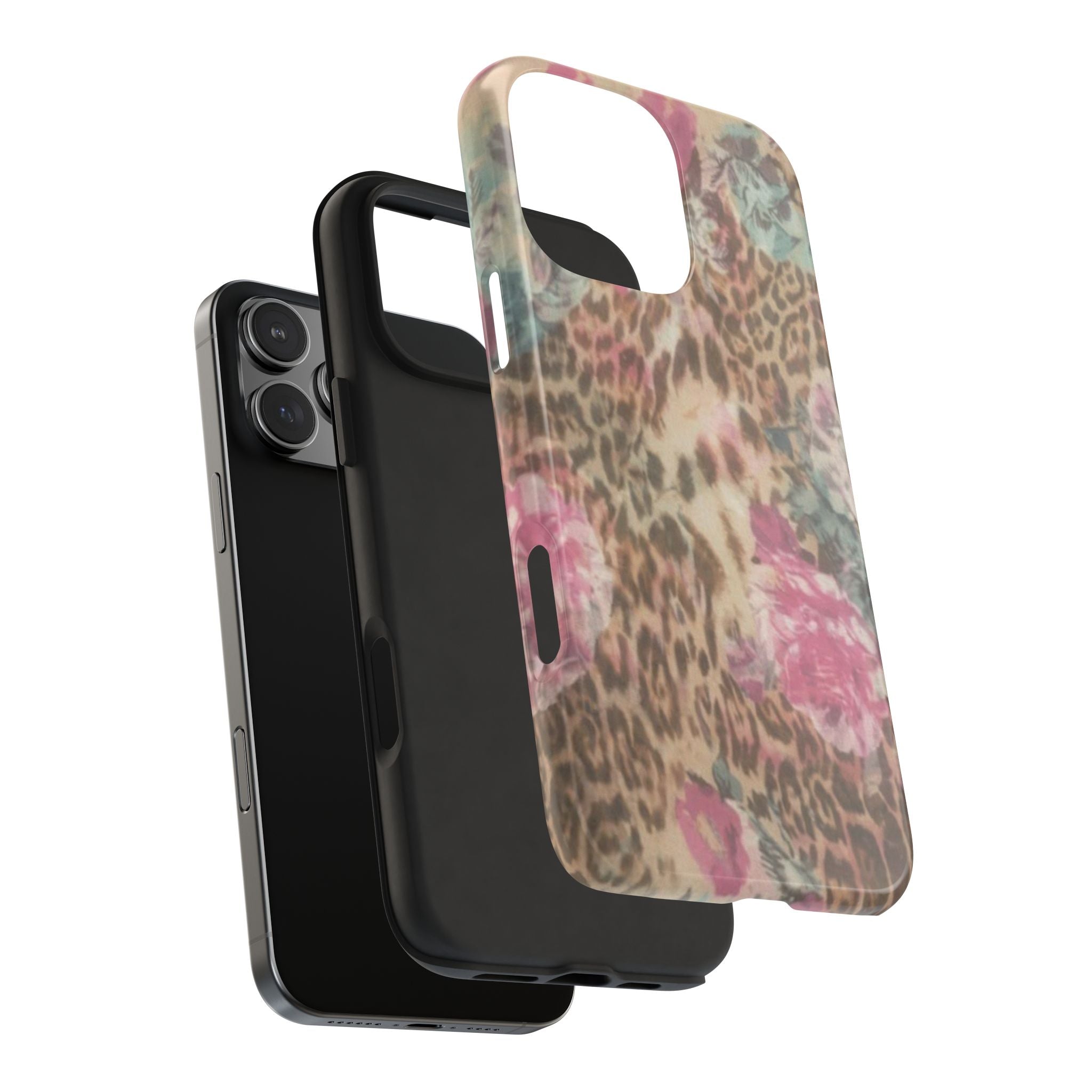VINTAGE LEOPARD FLORAL PHONE CASE