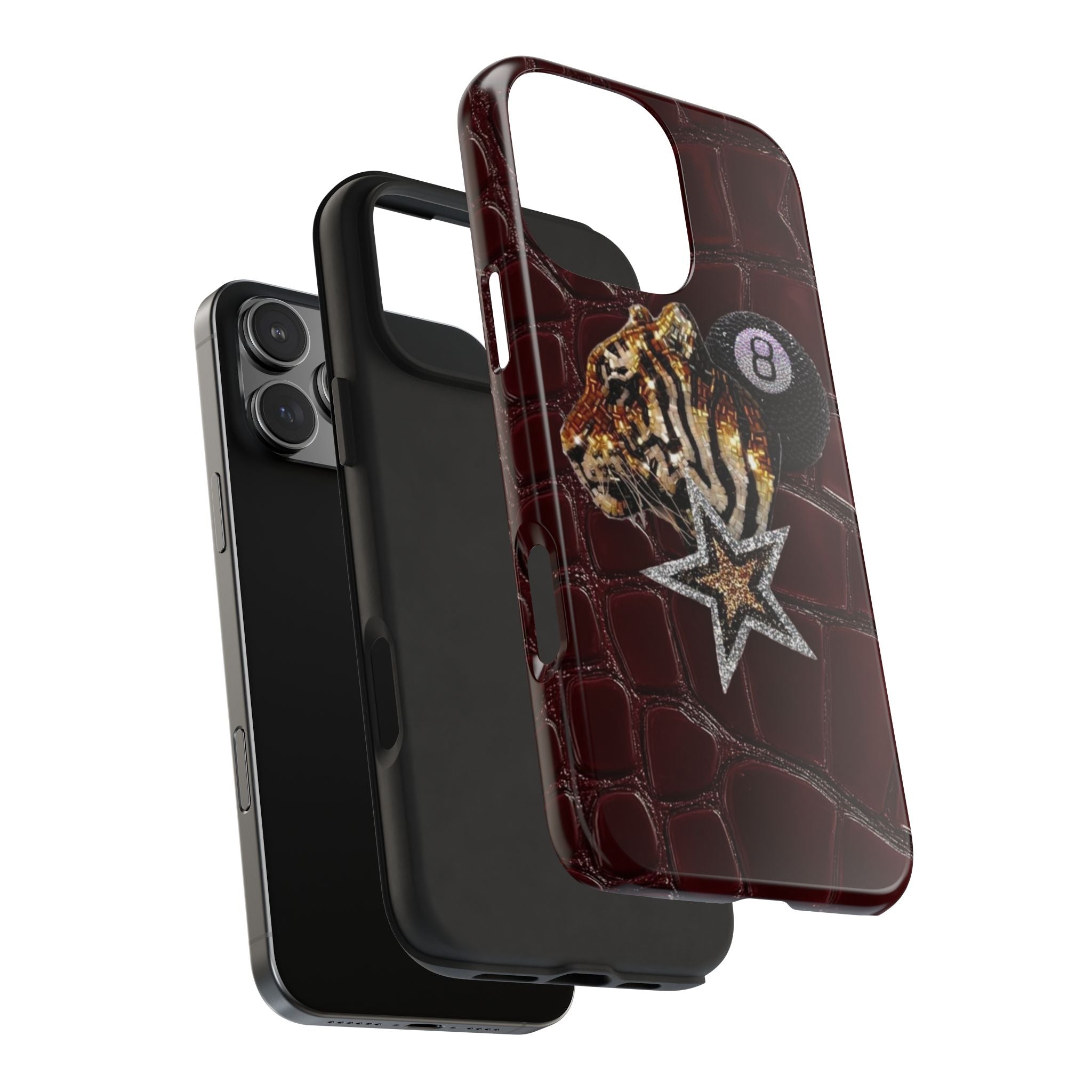 WINE RED CROC LUCKY PHONE CASE