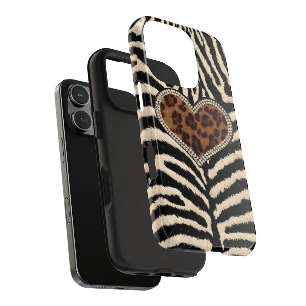 ZEBRA HEART PHONE CASE
