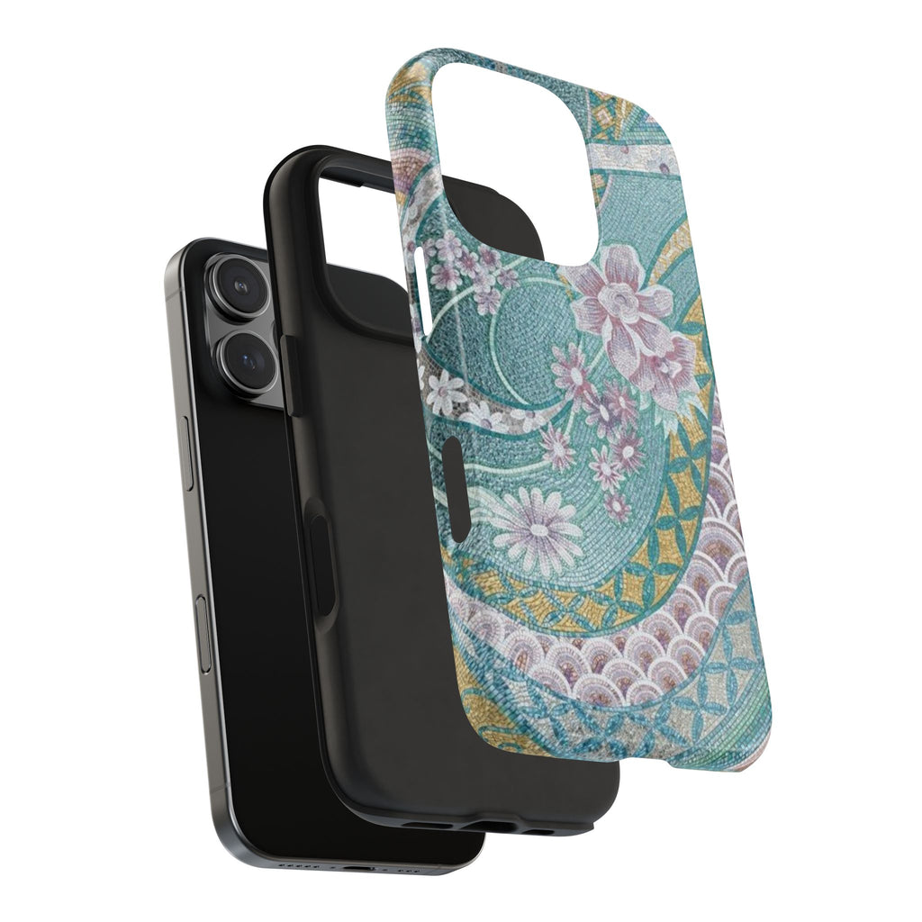 BLUE MOSAIC WHIMSY FLORAL PHONE CASE