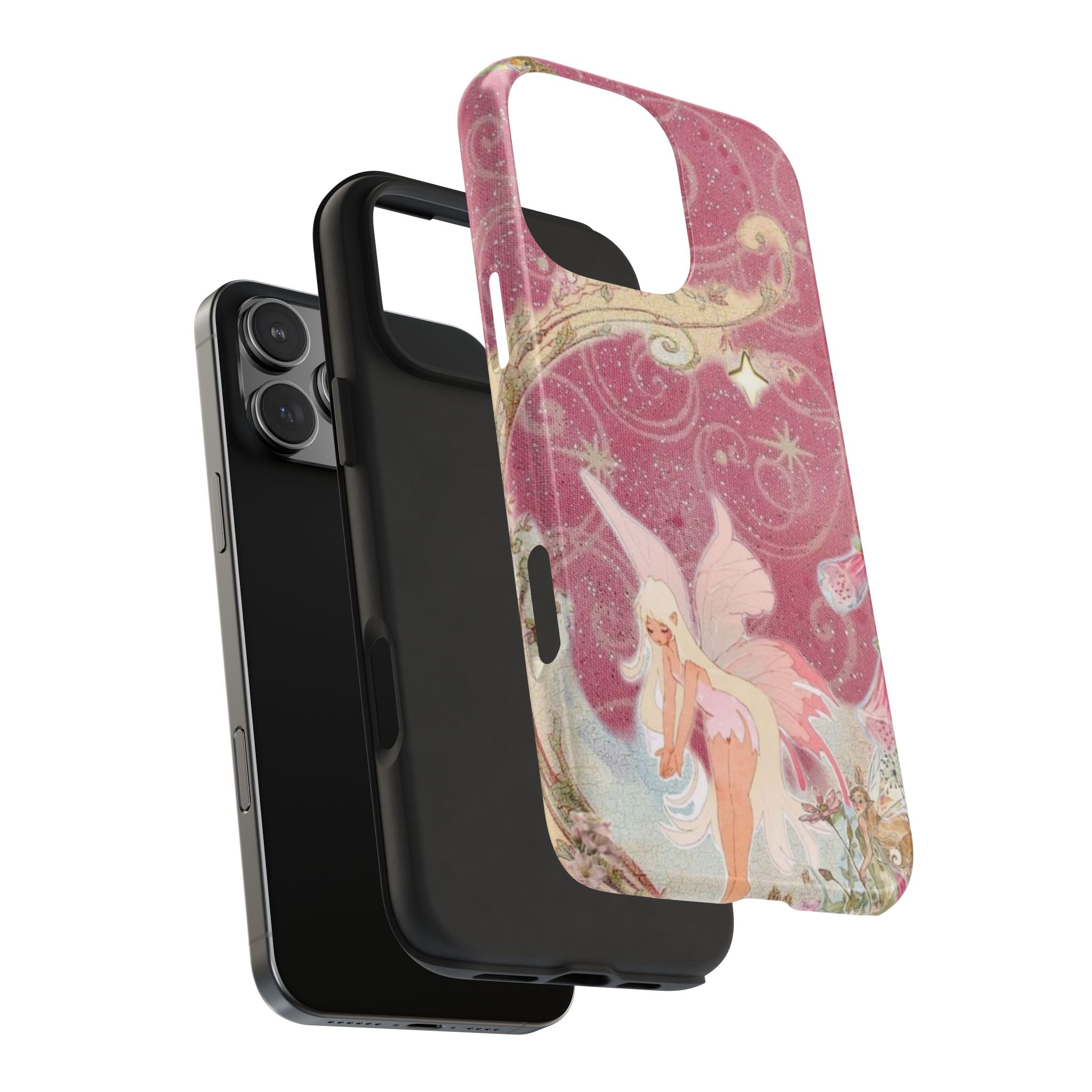 PINK WHIMSY BLONDE FAIRY PHONE CASE