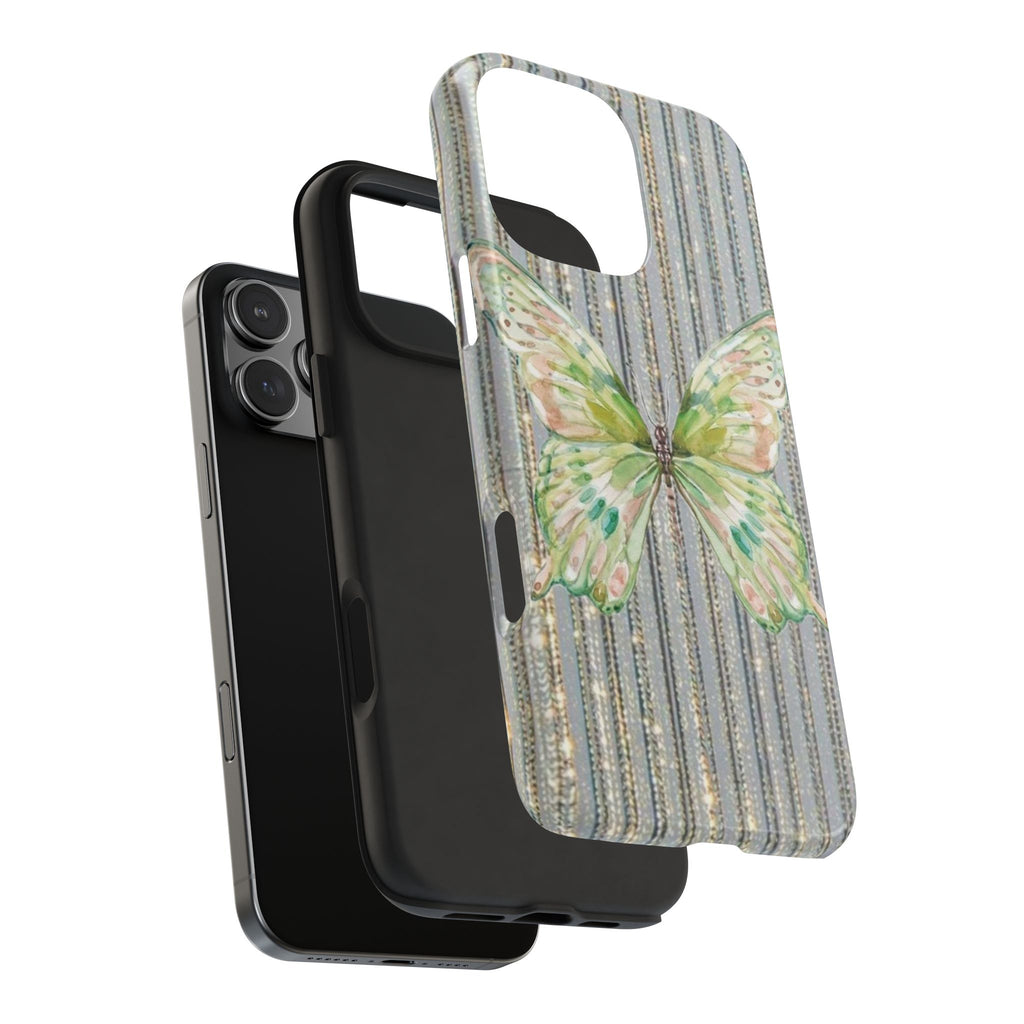 EMBELLISHED GREEN BUTTERFLY PHONE CASE