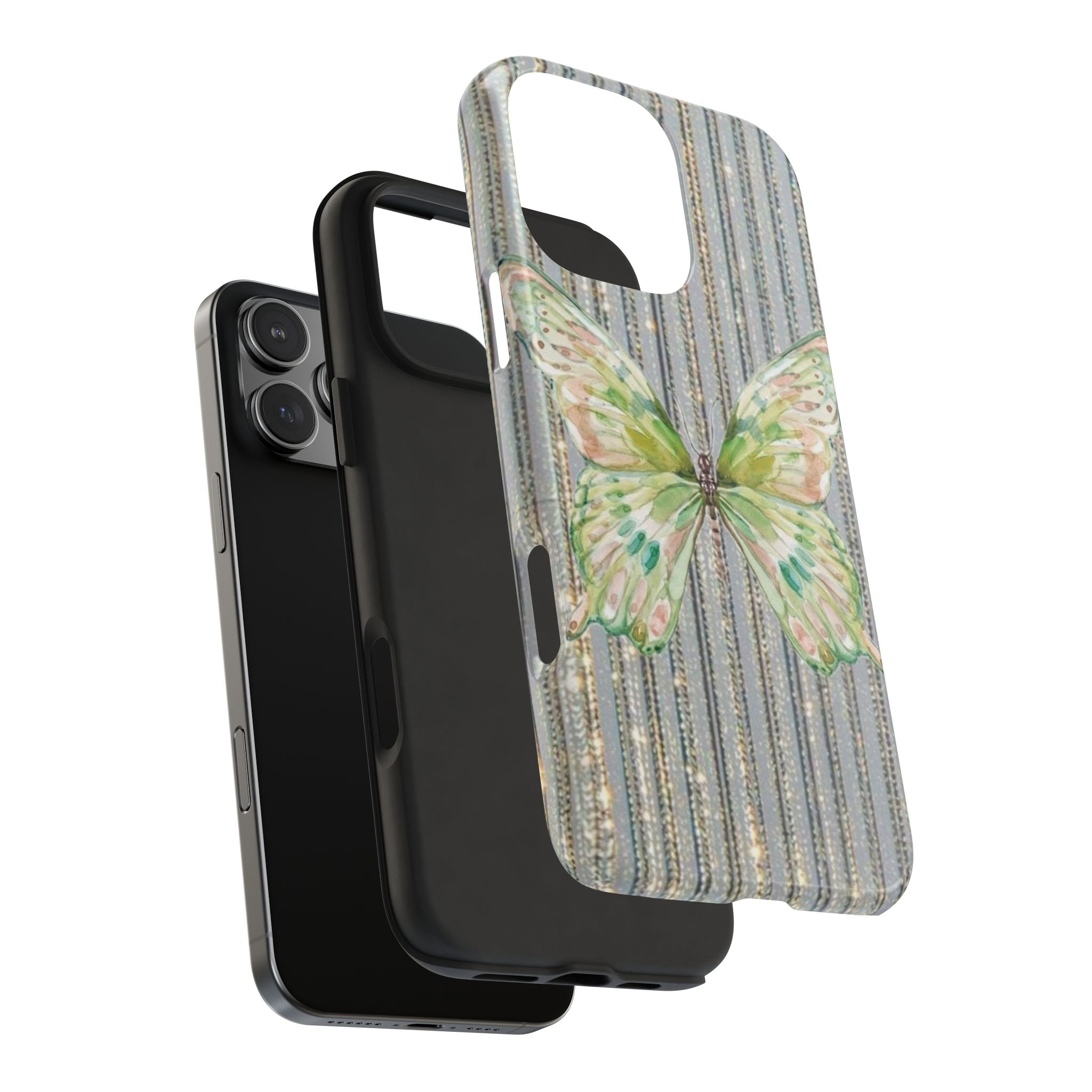 EMBELLISHED GREEN BUTTERFLY PHONE CASE