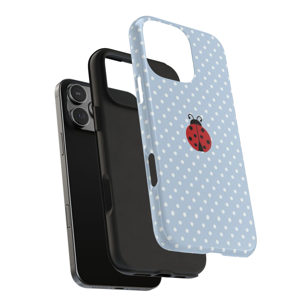 BLUE POLKA DOTS LADYBUG PHONE CASE