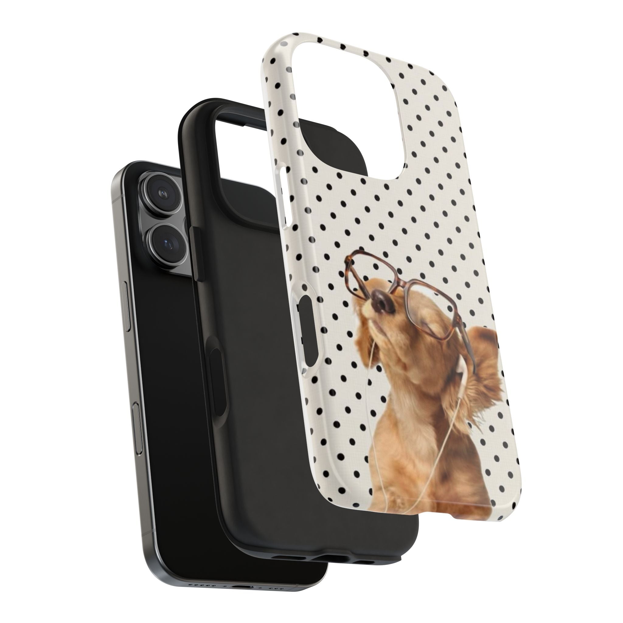 POLKA DOTS PUPPY JAMS PHONE CASE