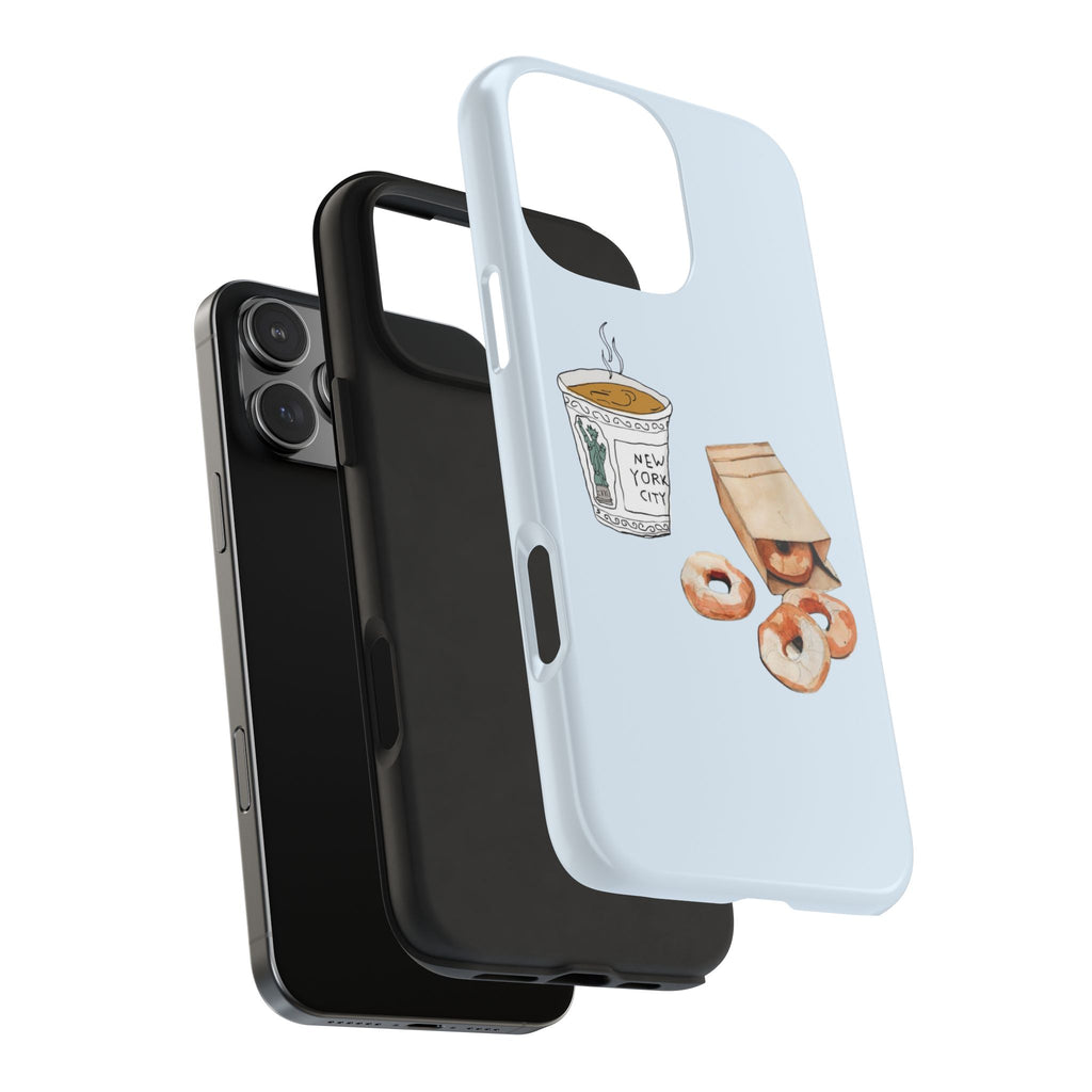 BLUE NEW YORK CITY BREAKFAST PHONE CASE