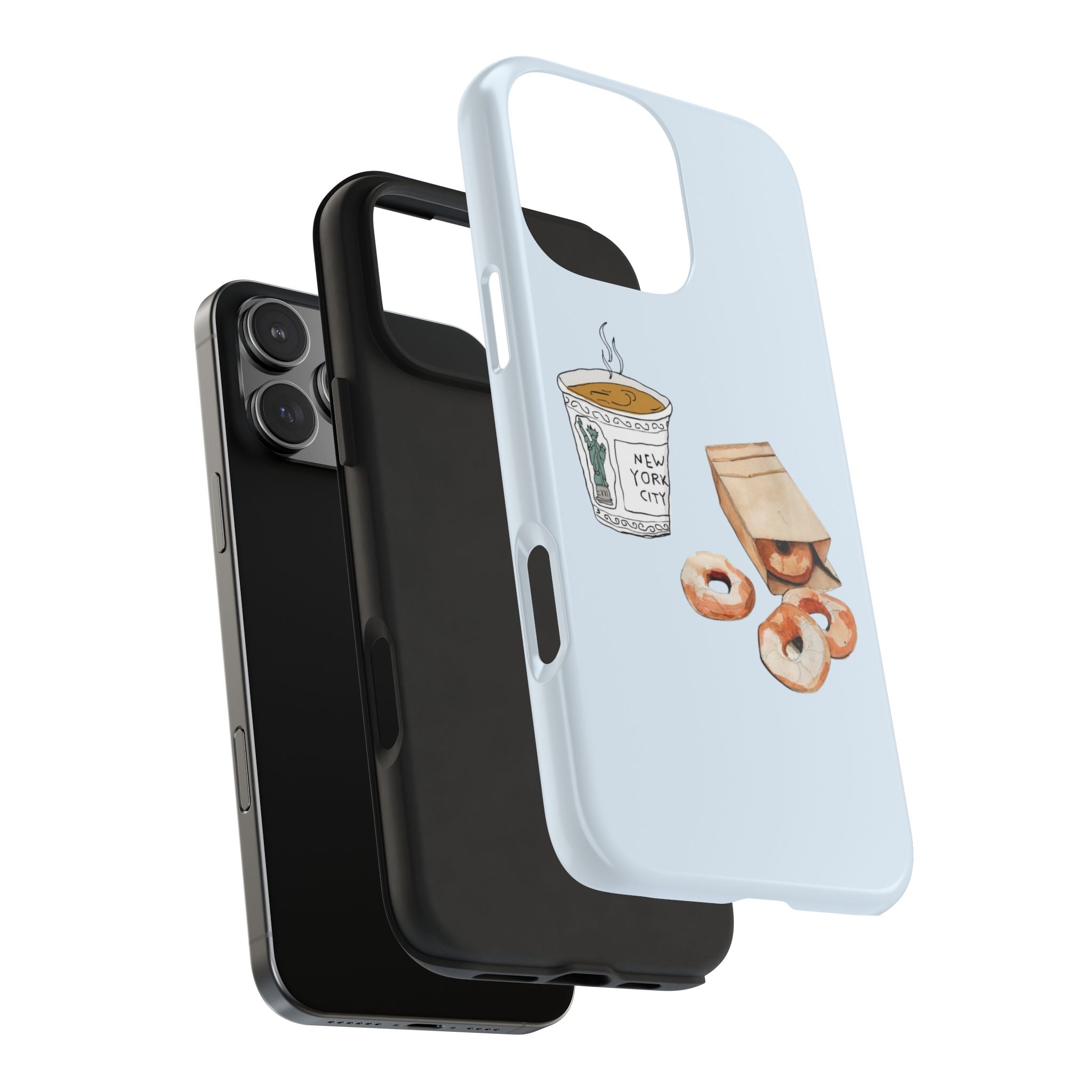 BLUE NEW YORK CITY BREAKFAST PHONE CASE