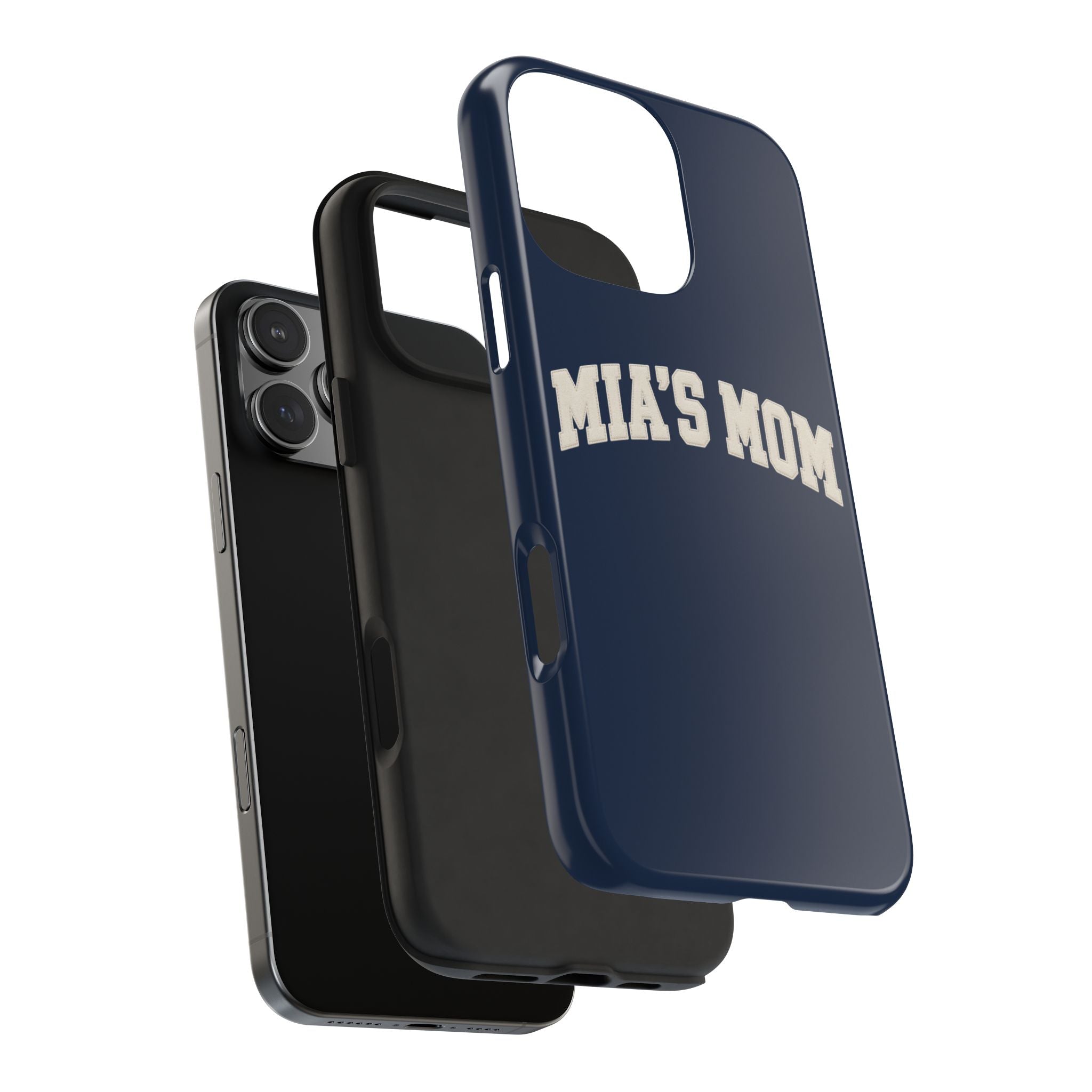 PERSONALIZED NAME CUSTOM NAVY IVORY VARSITY PHONE CASE