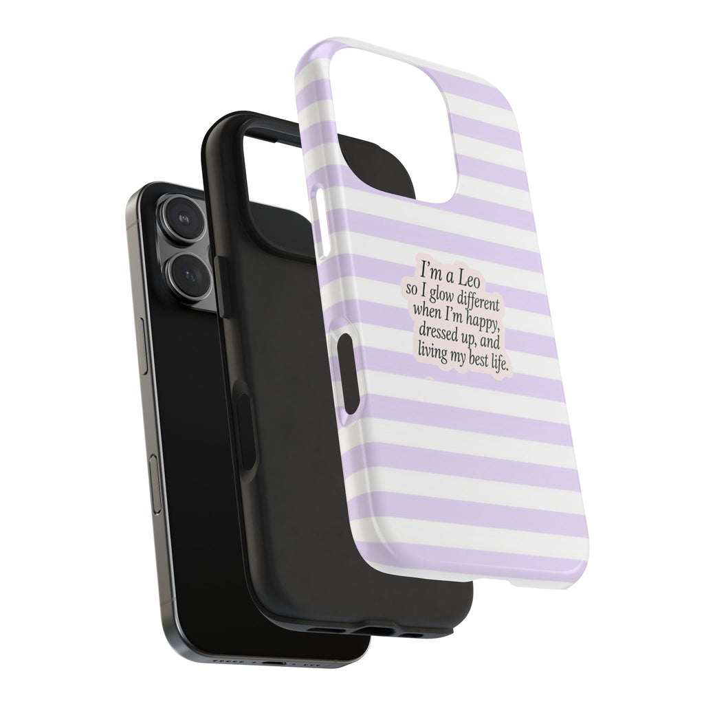 LEO STRIPES ZODIAC SIGN PHONE CASE
