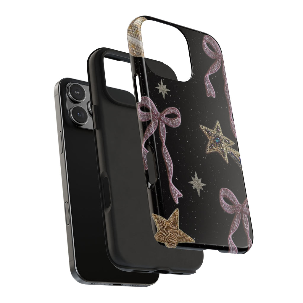 BLACK GALAXY BOWS PHONE CASE