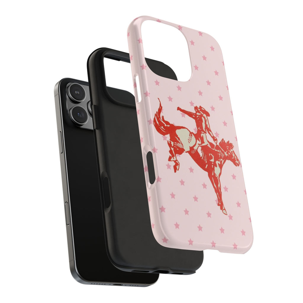 PINK STARS RED RODEO COWBOY PHONE CASE