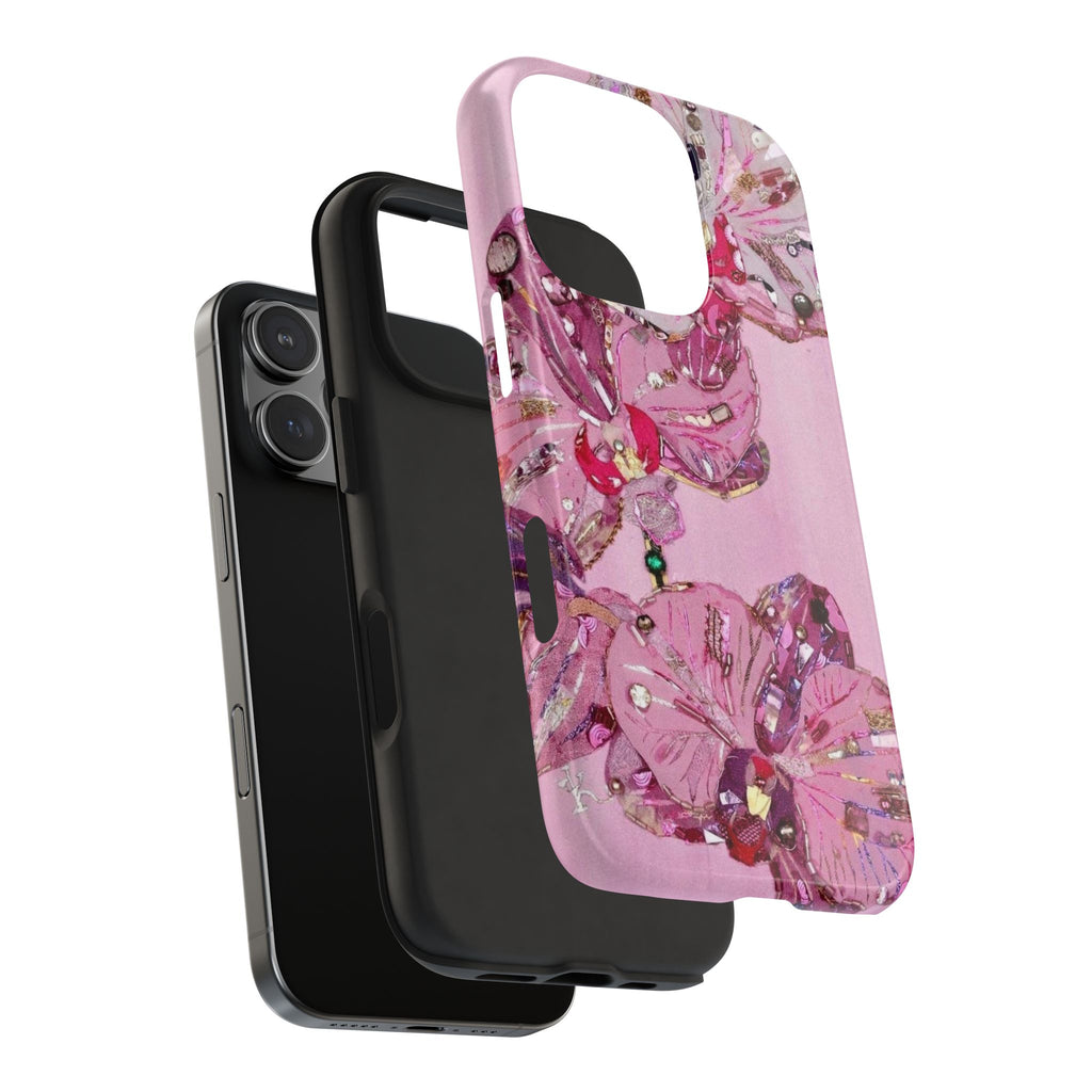PINK EMBELLISHED BLOOM PHONE CASE