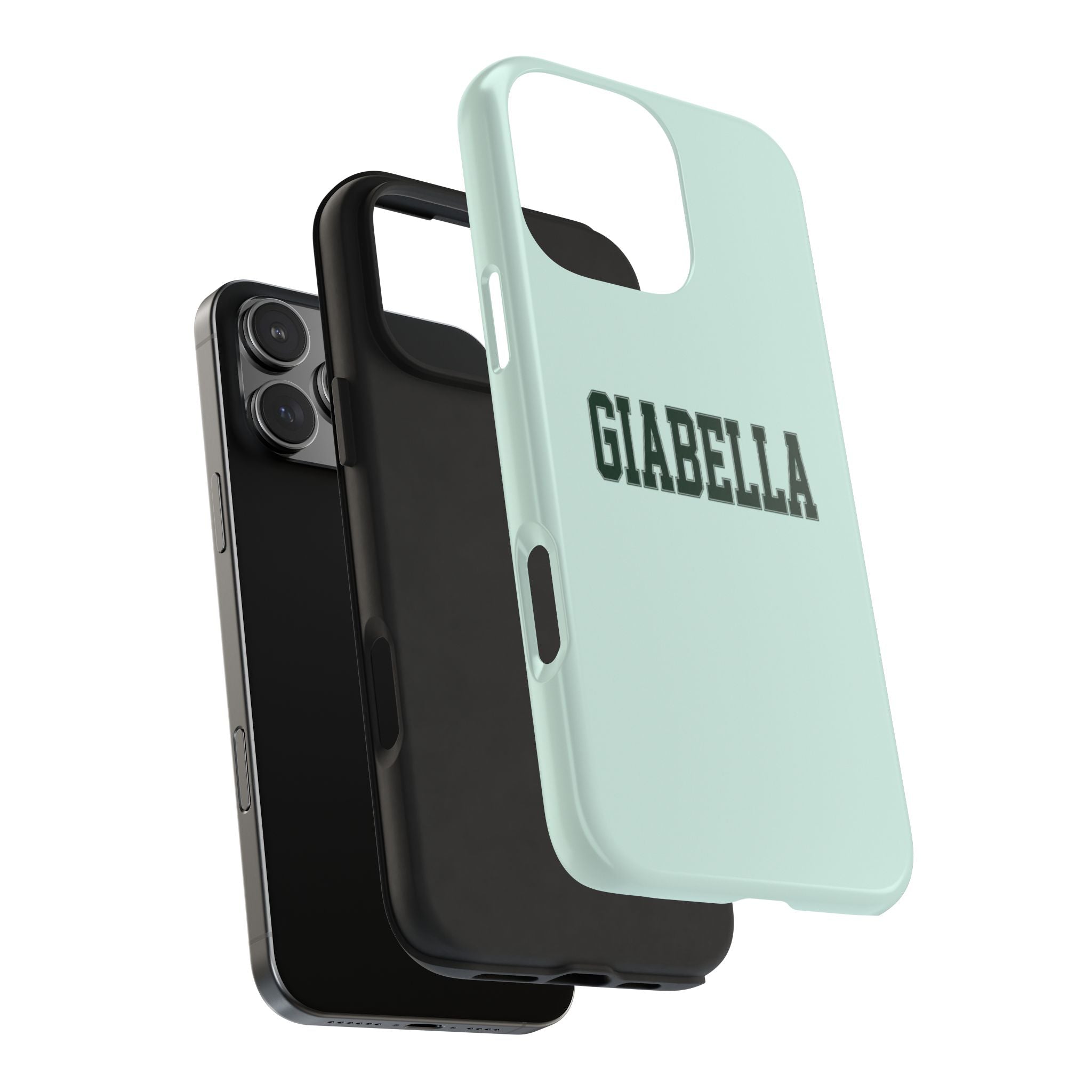 PERSONALIZED NAME CUSTOM MINT GREEN VARSITY PHONE CASE