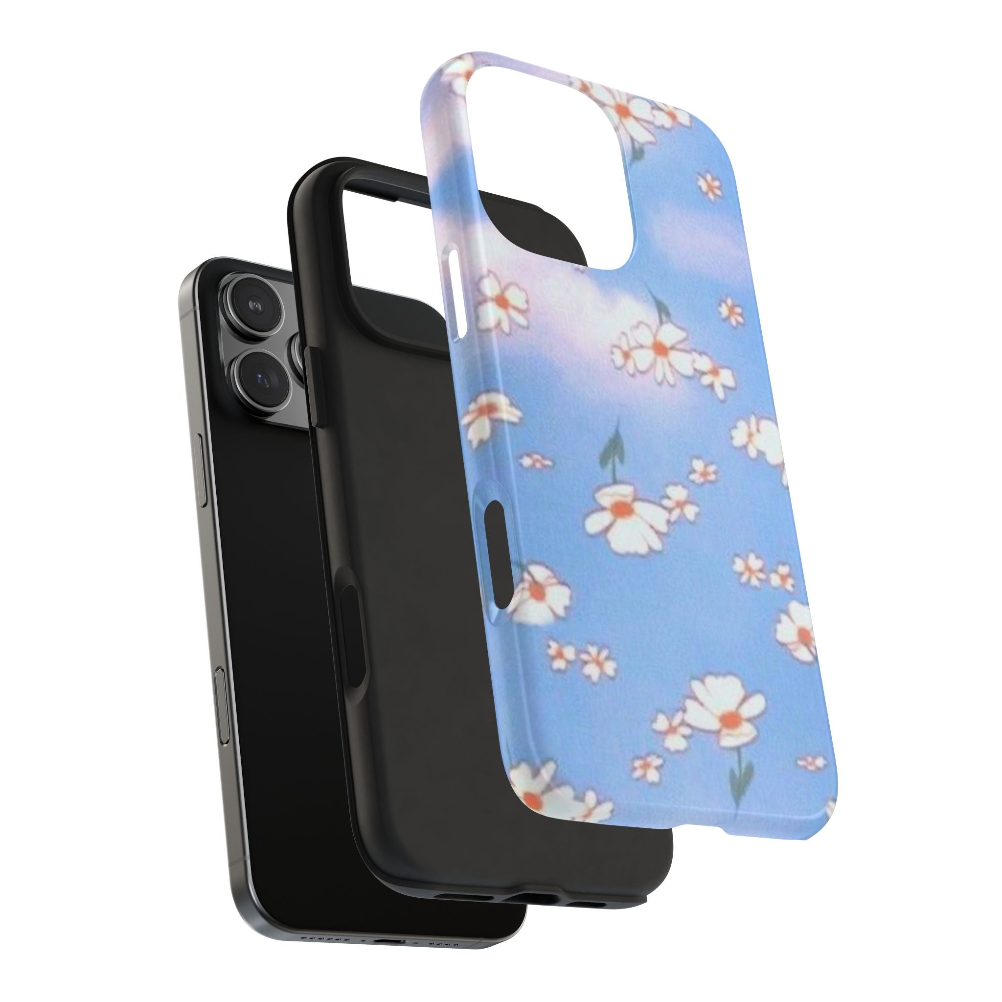 BLUE CLOUD DAISIES PHONE CASE