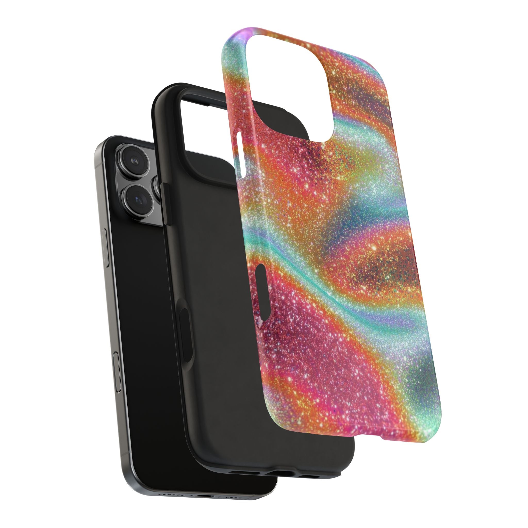 TROPICAL GALAXY GLITTER DUNES PHONE CASE