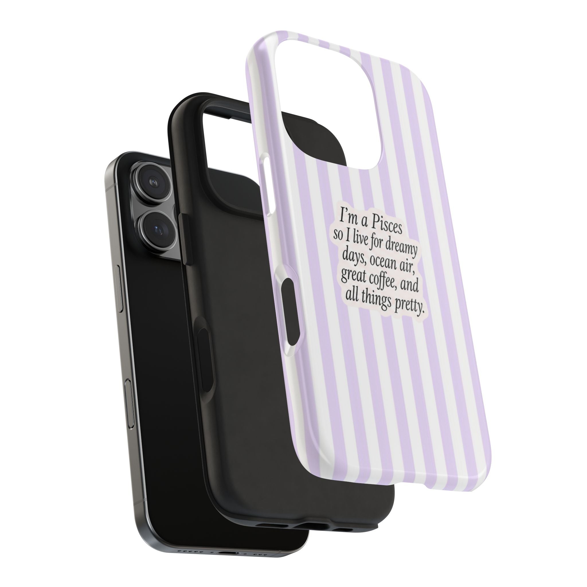 PISCES STRIPES ZODIAC SIGN PHONE CASE