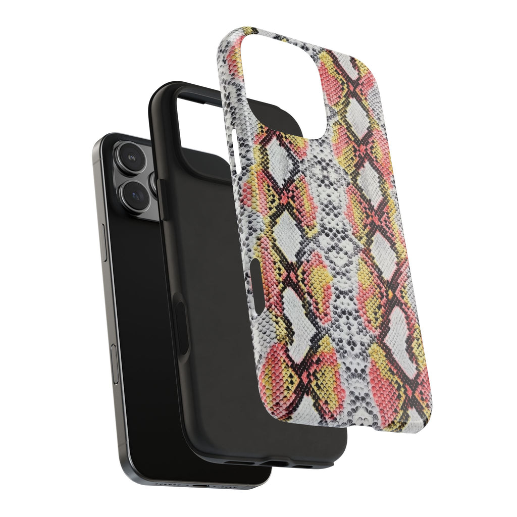 ORANGE PYTHON SNAKE PRINT PHONE CASE