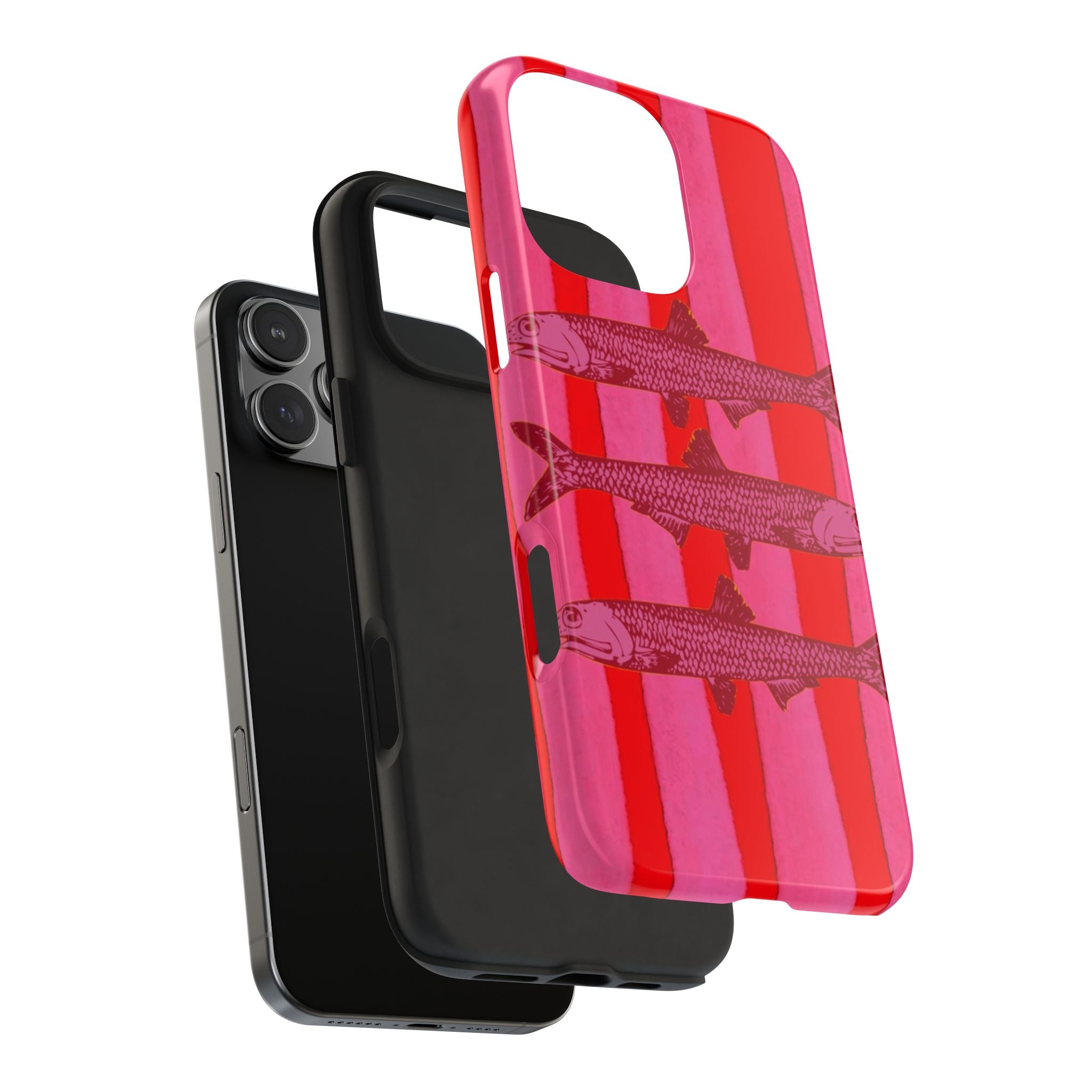 RED FIRE STRIPES TROUT FISH PHONE CASE