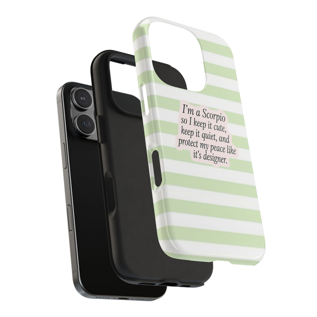 SCORPIO STRIPES ZODIAC SIGN PHONE CASE