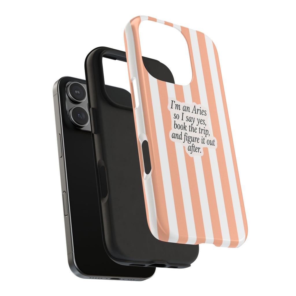 ARIES STRIPES ZODIAC SIGN PHONE CASE