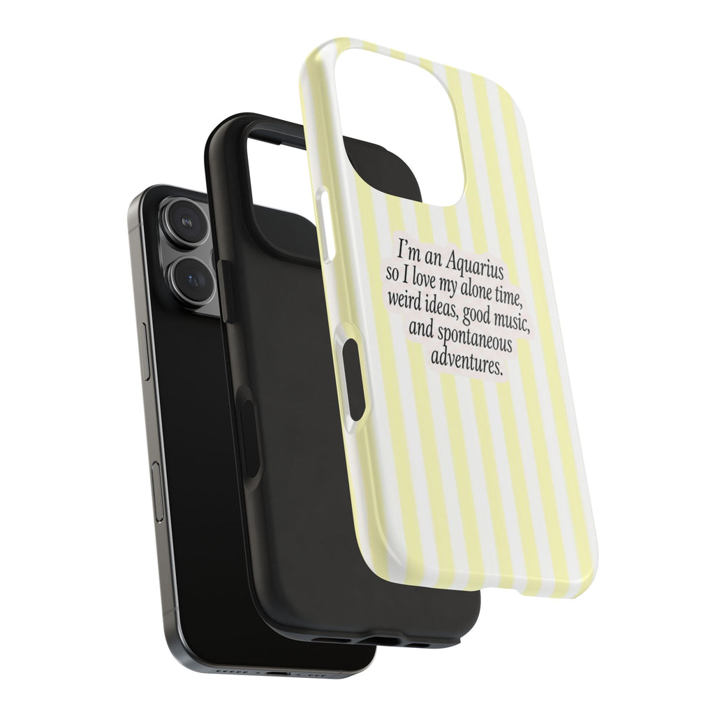 AQUARIUS STRIPES ZODIAC SIGN PHONE CASE