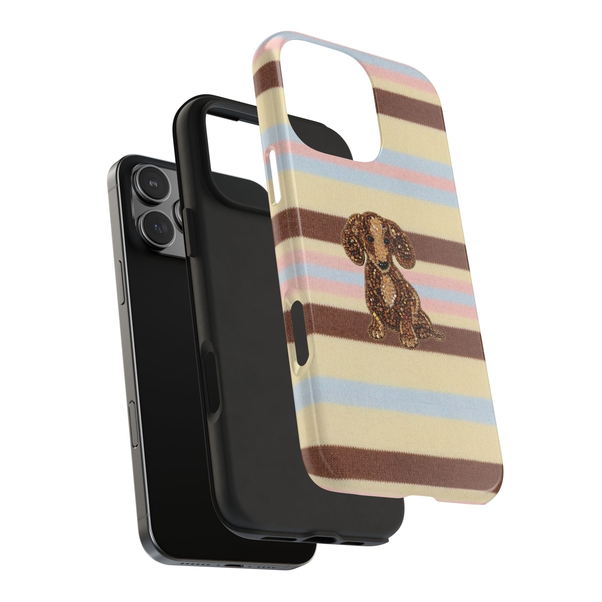 BUTTERSCOTCH STRIPES DACHSHUND PUPPY PHONE CASE