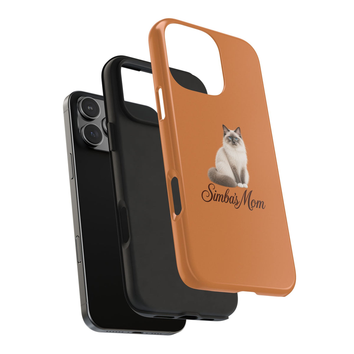 PERSONALIZED ORANGE BIRMAN CAT MOM CUSTOM NAME PHONE CASE