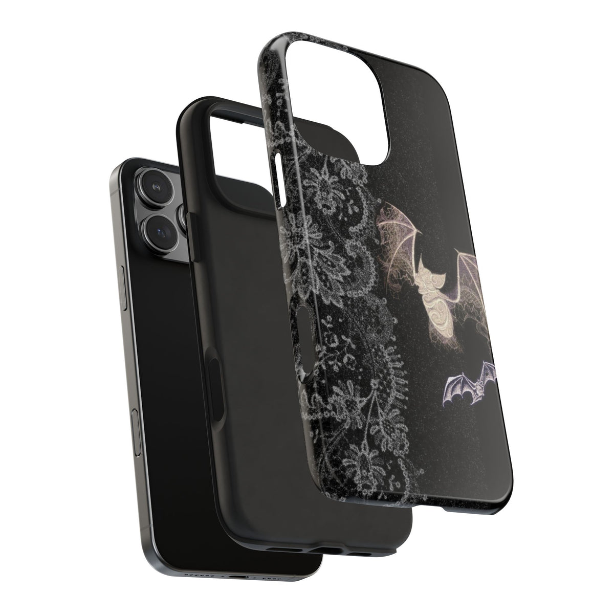BLACK LACE BAT HALLOWEEN PHONE CASE